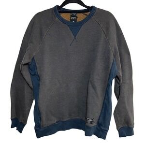 Nike Mens Gray Sweatshirt Sz Medium Waffle Knit Fleece Lined Gorpcore Athleisure